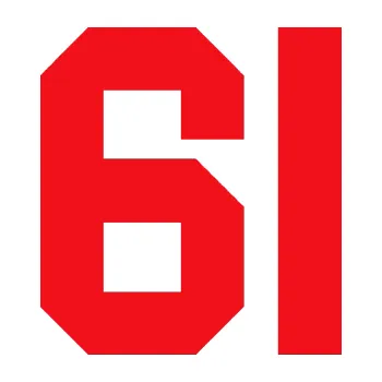 Polep vozidla SAMOLEPKA Startovní číslo 61 (10 - červená) NA AUTO, NÁLEPKA, FÓLIE, POLEP, TUNING, VLASTNÍ TEXT, TISK, AUTOSAMOLEPKY.cz, POLEPY, OBRÁZEK, LOGO, SAMOLEPKY