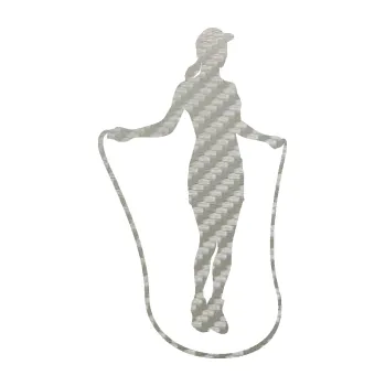 Samolepicí dekorace na vozidlo Skákání přes švihadlo 001 pravá skipping rope (52 - 3D karbon stříbrný) SAMOLEPKA NA AUTO, NÁLEPKA, FÓLIE, POLEP, TUNING, VLASTNÍ TEXT, TISK, AUTOSAMOLEPKY.cz, POLEPY, OBRÁZEK, LOGO, 3D STICKERS