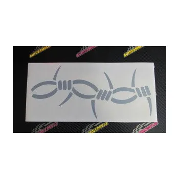 Polep vozidla Tetování 107 ostnatý drát (12 - zelená) SAMOLEPKA NA AUTO, NÁLEPKA, FÓLIE, POLEP, TUNING, VLASTNÍ TEXT, TISK, AUTOSAMOLEPKY.cz, POLEPY, OBRÁZEK, LOGO, 3D STICKERS