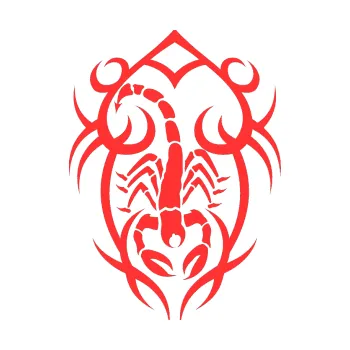 Polep vozidla Štír 013 pravá (02 - světle červená) SAMOLEPKA NA AUTO, NÁLEPKA, FÓLIE, POLEP, TUNING, VLASTNÍ TEXT, TISK, AUTOSAMOLEPKY.cz, POLEPY, OBRÁZEK, LOGO, 3D STICKERS