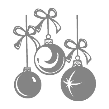 Samolepící dekorace SAMOLEPKA Vánoční ozdoby 001 pravá (17 - šedá) NA AUTO, NÁLEPKA, FÓLIE, POLEP, TUNING, VLASTNÍ TEXT, TISK, AUTOSAMOLEPKY.cz, POLEPY, OBRÁZEK, LOGO, SAMOLEPKY
