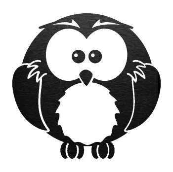 Samolepící dekorace SAMOLEPKA Sova 001 dětský motiv (63 - škrábaný kov černý) NA AUTO, NÁLEPKA, FÓLIE, POLEP, TUNING, VLASTNÍ TEXT, TISK, AUTOSAMOLEPKY.cz, POLEPY, OBRÁZEK, LOGO, SAMOLEPKY