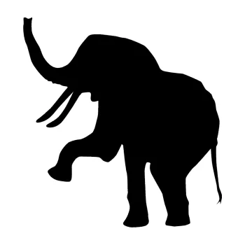 Samolepící dekorace SAMOLEPKA Slon 005 levá (01 - černá) NA AUTO, NÁLEPKA, FÓLIE, POLEP, TUNING, VLASTNÍ TEXT, TISK, AUTOSAMOLEPKY.cz, POLEPY, OBRÁZEK, LOGO, SAMOLEPKY