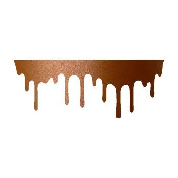 Samolepicí dekorace na vozidlo Stékající skvrna 008 levá (44 - měděná metalíza) SAMOLEPKA NA AUTO, NÁLEPKA, FÓLIE, POLEP, TUNING, VLASTNÍ TEXT, TISK, AUTOSAMOLEPKY.cz, POLEPY, OBRÁZEK, LOGO, 3D STICKERS