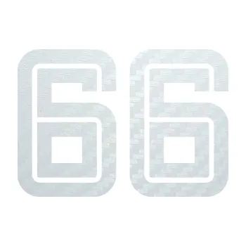 Polep vozidla SAMOLEPKA Startovní číslo 66 typ 7 (51 - 3D karbon bílý) NA AUTO, NÁLEPKA, FÓLIE, POLEP, TUNING, VLASTNÍ TEXT, TISK, AUTOSAMOLEPKY.cz, POLEPY, OBRÁZEK, LOGO, SAMOLEPKY