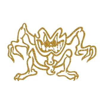 Samolepicí dekorace na vozidlo Žabák levá (92 - Ultra Metalic zlatá) SAMOLEPKA NA AUTO, NÁLEPKA, FÓLIE, POLEP, TUNING, VLASTNÍ TEXT, TISK, AUTOSAMOLEPKY.cz, POLEPY, OBRÁZEK, LOGO, 3D STICKERS