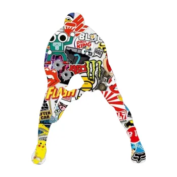 Polep vozidla Tenista 004 levá (83 - Sticker bomb) SAMOLEPKA NA AUTO, NÁLEPKA, FÓLIE, POLEP, TUNING, VLASTNÍ TEXT, TISK, AUTOSAMOLEPKY.cz, POLEPY, OBRÁZEK, LOGO, 3D STICKERS