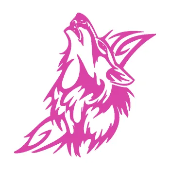Polep vozidla Vlk 017 levá tribal (16 - růžová) SAMOLEPKA NA AUTO, NÁLEPKA, FÓLIE, POLEP, TUNING, VLASTNÍ TEXT, TISK, AUTOSAMOLEPKY.cz, POLEPY, OBRÁZEK, LOGO, 3D STICKERS