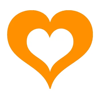 Samolepící dekorace SAMOLEPKA Srdíčko 004 dvojitý obrys (06 - oranžová) NA AUTO, NÁLEPKA, FÓLIE, POLEP, TUNING, VLASTNÍ TEXT, TISK, AUTOSAMOLEPKY.cz, POLEPY, OBRÁZEK, LOGO, SAMOLEPKY