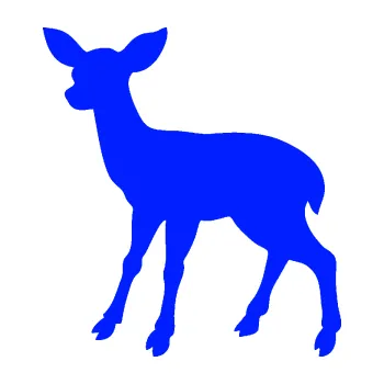 Samolepící dekorace Srneček 001 levá (19 - modrá dynamic) SAMOLEPKA NA AUTO, NÁLEPKA, FÓLIE, POLEP, TUNING, VLASTNÍ TEXT, TISK, AUTOSAMOLEPKY.cz, POLEPY, OBRÁZEK, LOGO, 3D STICKERS