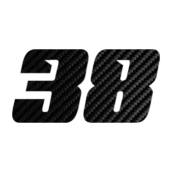 Polep vozidla Startovní číslo 38 typ 6 (50 - 3D karbon černý) SAMOLEPKA NA AUTO, NÁLEPKA, FÓLIE, POLEP, TUNING, VLASTNÍ TEXT, TISK, AUTOSAMOLEPKY.cz, POLEPY, OBRÁZEK, LOGO, 3D STICKERS
