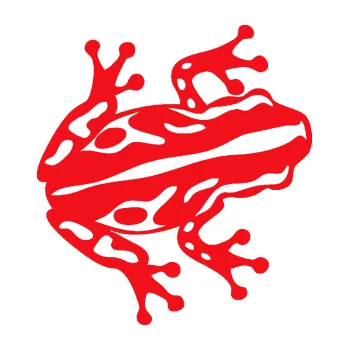 Samolepící dekorace SAMOLEPKA Žába 002 pravá (10 - červená) NA AUTO, NÁLEPKA, FÓLIE, POLEP, TUNING, VLASTNÍ TEXT, TISK, AUTOSAMOLEPKY.cz, POLEPY, OBRÁZEK, LOGO, SAMOLEPKY