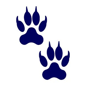 samolepka Tlapky 013 vlčí stopa (23 - tmavě modrá) SAMOLEPKA NA AUTO, NÁLEPKA, FÓLIE, POLEP, TUNING, VLASTNÍ TEXT, TISK, AUTOSAMOLEPKY.cz, POLEPY, OBRÁZEK, LOGO, 3D STICKERS