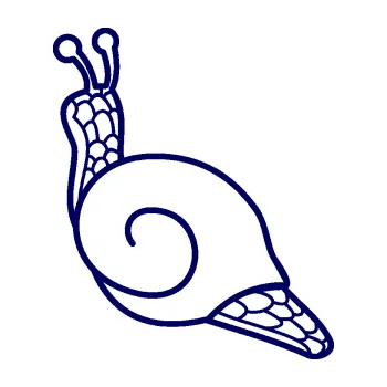 Samolepící dekorace SAMOLEPKA Šnek 003 levá (23 - tmavě modrá) NA AUTO, NÁLEPKA, FÓLIE, POLEP, TUNING, VLASTNÍ TEXT, TISK, AUTOSAMOLEPKY.cz, POLEPY, OBRÁZEK, LOGO, SAMOLEPKY