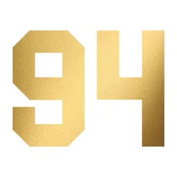 Polep vozidla SAMOLEPKA Startovní číslo 94 (43 - zlatá metalíza) NA AUTO, NÁLEPKA, FÓLIE, POLEP, TUNING, VLASTNÍ TEXT, TISK, AUTOSAMOLEPKY.cz, POLEPY, OBRÁZEK, LOGO, SAMOLEPKY