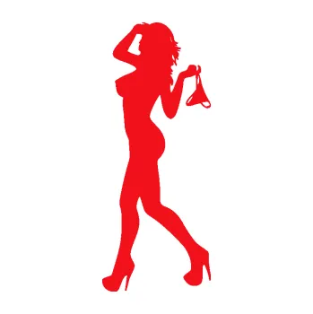 Samolepicí dekorace na vozidlo Sexy lady 002 levá (10 - červená) SAMOLEPKA NA AUTO, NÁLEPKA, FÓLIE, POLEP, TUNING, VLASTNÍ TEXT, TISK, AUTOSAMOLEPKY.cz, POLEPY, OBRÁZEK, LOGO, 3D STICKERS