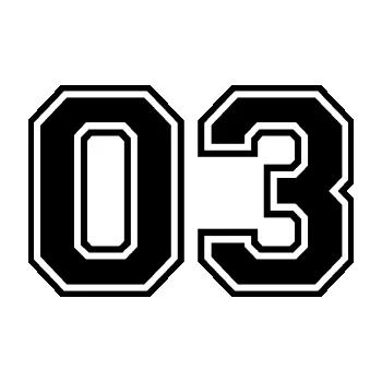 Polep vozidla Startovní číslo 03 typ 4 (01 - černá) SAMOLEPKA NA AUTO, NÁLEPKA, FÓLIE, POLEP, TUNING, VLASTNÍ TEXT, TISK, AUTOSAMOLEPKY.cz, POLEPY, OBRÁZEK, LOGO, 3D STICKERS