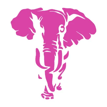 Samolepící dekorace Slon 031 levá (16 - růžová) SAMOLEPKA NA AUTO, NÁLEPKA, FÓLIE, POLEP, TUNING, VLASTNÍ TEXT, TISK, AUTOSAMOLEPKY.cz, POLEPY, OBRÁZEK, LOGO, 3D STICKERS