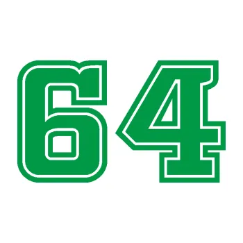 Polep vozidla Startovní číslo 64 typ 5 (12 - zelená) SAMOLEPKA NA AUTO, NÁLEPKA, FÓLIE, POLEP, TUNING, VLASTNÍ TEXT, TISK, AUTOSAMOLEPKY.cz, POLEPY, OBRÁZEK, LOGO, 3D STICKERS