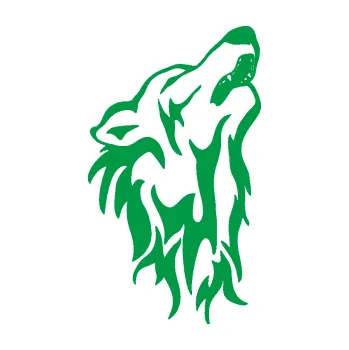 Polep vozidla Vlk 026 pravá (12 - zelená) SAMOLEPKA NA AUTO, NÁLEPKA, FÓLIE, POLEP, TUNING, VLASTNÍ TEXT, TISK, AUTOSAMOLEPKY.cz, POLEPY, OBRÁZEK, LOGO, 3D STICKERS