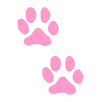 samolepka Tlapky 001 (24 - světle růžová) SAMOLEPKA NA AUTO, NÁLEPKA, FÓLIE, POLEP, TUNING, VLASTNÍ TEXT, TISK, AUTOSAMOLEPKY.cz, POLEPY, OBRÁZEK, LOGO, 3D STICKERS