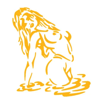 Samolepicí dekorace na vozidlo Sexy žena 003 levá koupání (21 - světle oranžová) SAMOLEPKA NA AUTO, NÁLEPKA, FÓLIE, POLEP, TUNING, VLASTNÍ TEXT, TISK, AUTOSAMOLEPKY.cz, POLEPY, OBRÁZEK, LOGO, 3D STICKERS