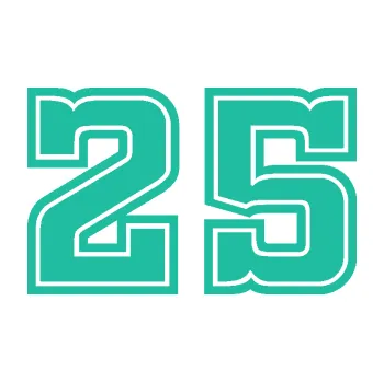Polep vozidla Startovní číslo 25 typ 5 (25 - tyrkysová) SAMOLEPKA NA AUTO, NÁLEPKA, FÓLIE, POLEP, TUNING, VLASTNÍ TEXT, TISK, AUTOSAMOLEPKY.cz, POLEPY, OBRÁZEK, LOGO, 3D STICKERS
