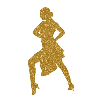 Samolepicí dekorace na vozidlo Tanec 016 levá latinsko americká tanečnice (92 - Ultra Metalic zlatá) SAMOLEPKA NA AUTO, NÁLEPKA, FÓLIE, POLEP, TUNING, VLASTNÍ TEXT, TISK, AUTOSAMOLEPKY.cz, POLEPY, OBRÁZEK, LOGO, 3D STICKERS