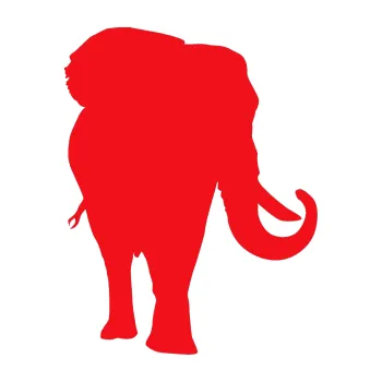 Samolepící dekorace SAMOLEPKA Slon 010 pravá (10 - červená) NA AUTO, NÁLEPKA, FÓLIE, POLEP, TUNING, VLASTNÍ TEXT, TISK, AUTOSAMOLEPKY.cz, POLEPY, OBRÁZEK, LOGO, SAMOLEPKY