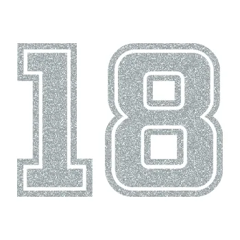 Polep vozidla SAMOLEPKA Startovní číslo 18 typ 5 (91 - Ultra Metalic stříbrná metalíza) NA AUTO, NÁLEPKA, FÓLIE, POLEP, TUNING, VLASTNÍ TEXT, TISK, AUTOSAMOLEPKY.cz, POLEPY, OBRÁZEK, LOGO, SAMOLEPKY