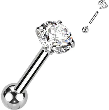 Piercing Šperky4U Cartilage piercing TITAN, 1,2 x 8 mm - TIT1233-12084