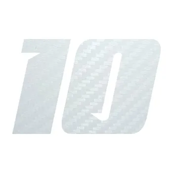 Polep vozidla SAMOLEPKA Startovní číslo 10 typ 6 (51 - 3D karbon bílý) NA AUTO, NÁLEPKA, FÓLIE, POLEP, TUNING, VLASTNÍ TEXT, TISK, AUTOSAMOLEPKY.cz, POLEPY, OBRÁZEK, LOGO, SAMOLEPKY