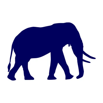 Samolepící dekorace SAMOLEPKA Slon 011 pravá (23 - tmavě modrá) NA AUTO, NÁLEPKA, FÓLIE, POLEP, TUNING, VLASTNÍ TEXT, TISK, AUTOSAMOLEPKY.cz, POLEPY, OBRÁZEK, LOGO, SAMOLEPKY