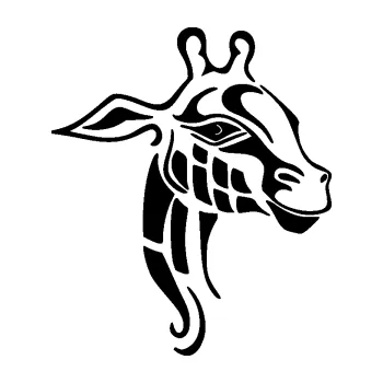 Samolepící dekorace SAMOLEPKA Žirafa 003 pravá (01 - černá) NA AUTO, NÁLEPKA, FÓLIE, POLEP, TUNING, VLASTNÍ TEXT, TISK, AUTOSAMOLEPKY.cz, POLEPY, OBRÁZEK, LOGO, SAMOLEPKY