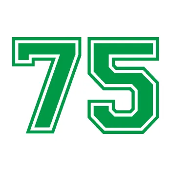 Polep vozidla Startovní číslo 75 typ 4 (12 - zelená) SAMOLEPKA NA AUTO, NÁLEPKA, FÓLIE, POLEP, TUNING, VLASTNÍ TEXT, TISK, AUTOSAMOLEPKY.cz, POLEPY, OBRÁZEK, LOGO, 3D STICKERS
