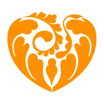 Samolepící dekorace SAMOLEPKA Srdíčko 009 levá (06 - oranžová) NA AUTO, NÁLEPKA, FÓLIE, POLEP, TUNING, VLASTNÍ TEXT, TISK, AUTOSAMOLEPKY.cz, POLEPY, OBRÁZEK, LOGO, SAMOLEPKY