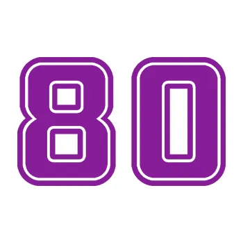Polep vozidla Startovní číslo 80 typ 5 (14 - fialová) SAMOLEPKA NA AUTO, NÁLEPKA, FÓLIE, POLEP, TUNING, VLASTNÍ TEXT, TISK, AUTOSAMOLEPKY.cz, POLEPY, OBRÁZEK, LOGO, 3D STICKERS