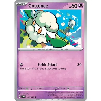 Sběratelská karetní hra Cottonee 034/091- Paldean Fates Typ karty: Non-Holo