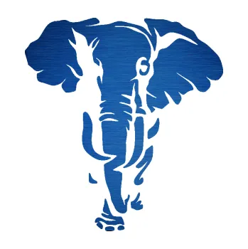 Samolepící dekorace SAMOLEPKA Slon 031 levá (65 - škrábaný kov modrý) NA AUTO, NÁLEPKA, FÓLIE, POLEP, TUNING, VLASTNÍ TEXT, TISK, AUTOSAMOLEPKY.cz, POLEPY, OBRÁZEK, LOGO, SAMOLEPKY