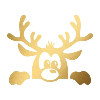 Samolepící dekorace Sob 002 pravá vykukuje (43 - zlatá metalíza) SAMOLEPKA NA AUTO, NÁLEPKA, FÓLIE, POLEP, TUNING, VLASTNÍ TEXT, TISK, AUTOSAMOLEPKY.cz, POLEPY, OBRÁZEK, LOGO, 3D STICKERS