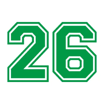 Polep vozidla Startovní číslo 26 typ 4 (12 - zelená) SAMOLEPKA NA AUTO, NÁLEPKA, FÓLIE, POLEP, TUNING, VLASTNÍ TEXT, TISK, AUTOSAMOLEPKY.cz, POLEPY, OBRÁZEK, LOGO, 3D STICKERS