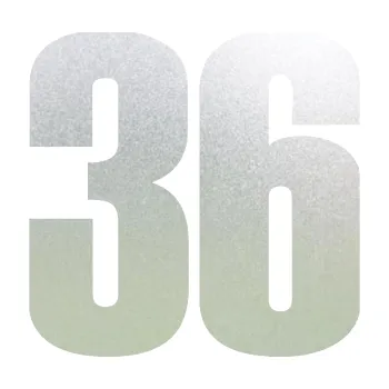 Autodoplněk Samolepka na auto Startovní číslo 36 typ 2 (60 - pískované sklo) NÁLEPKA, FÓLIE, POLEPY, TUNING, VLASTNÍ TEXT, TISK, AUTOSAMOLEPKY.cz, SAMOLEPKY, OBRÁZEK, LOGO, VÝROBA, PRODEJ