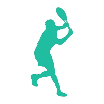 Polep vozidla Tenista 012 pravá (25 - tyrkysová) SAMOLEPKA NA AUTO, NÁLEPKA, FÓLIE, POLEP, TUNING, VLASTNÍ TEXT, TISK, AUTOSAMOLEPKY.cz, POLEPY, OBRÁZEK, LOGO, 3D STICKERS