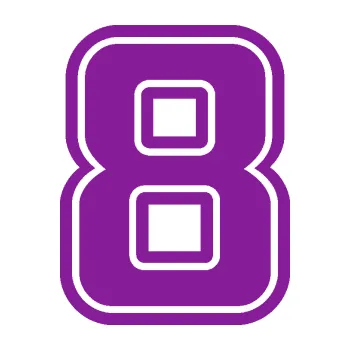 Polep vozidla Startovní číslo 8 typ 5 (14 - fialová) SAMOLEPKA NA AUTO, NÁLEPKA, FÓLIE, POLEP, TUNING, VLASTNÍ TEXT, TISK, AUTOSAMOLEPKY.cz, POLEPY, OBRÁZEK, LOGO, 3D STICKERS