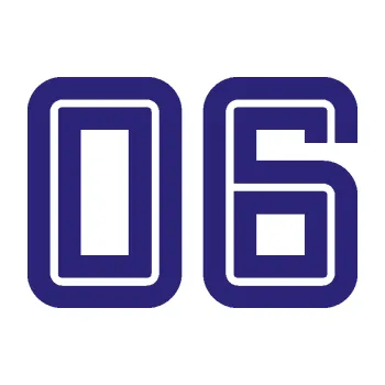 Polep vozidla Startovní číslo 06 typ 7 (22 - střední modrá) SAMOLEPKA NA AUTO, NÁLEPKA, FÓLIE, POLEP, TUNING, VLASTNÍ TEXT, TISK, AUTOSAMOLEPKY.cz, POLEPY, OBRÁZEK, LOGO, 3D STICKERS