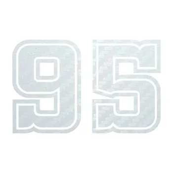Polep vozidla Startovní číslo 95 typ 5 (51 - 3D karbon bílý) SAMOLEPKA NA AUTO, NÁLEPKA, FÓLIE, POLEP, TUNING, VLASTNÍ TEXT, TISK, AUTOSAMOLEPKY.cz, POLEPY, OBRÁZEK, LOGO, 3D STICKERS