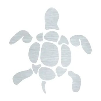 Samolepící dekorace Želva 004 pravá (61 - škrábaný hliník) SAMOLEPKA NA AUTO, NÁLEPKA, FÓLIE, POLEP, TUNING, VLASTNÍ TEXT, TISK, AUTOSAMOLEPKY.cz, POLEPY, OBRÁZEK, LOGO, 3D STICKERS