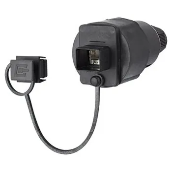 Síťový konektor METZ CONNECT E-DAT Průmyslová zásuvka IP67 V.4, RJ45, kat. 6, T568B (1401845512KE) - 26.11.0749