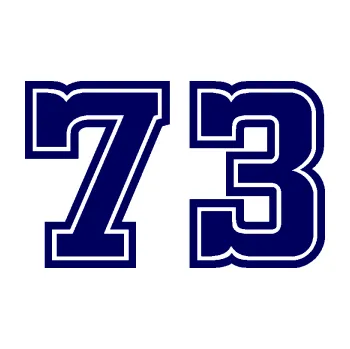 Polep vozidla Startovní číslo 73 typ 5 (23 - tmavě modrá) SAMOLEPKA NA AUTO, NÁLEPKA, FÓLIE, POLEP, TUNING, VLASTNÍ TEXT, TISK, AUTOSAMOLEPKY.cz, POLEPY, OBRÁZEK, LOGO, 3D STICKERS