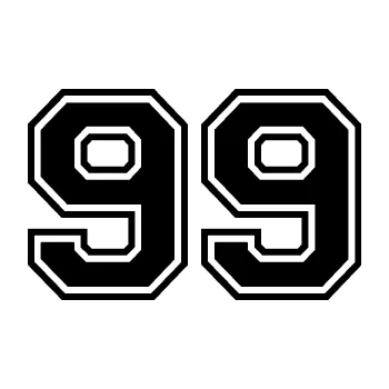 Polep vozidla Startovní číslo 99 typ 4 (01 - černá) SAMOLEPKA NA AUTO, NÁLEPKA, FÓLIE, POLEP, TUNING, VLASTNÍ TEXT, TISK, AUTOSAMOLEPKY.cz, POLEPY, OBRÁZEK, LOGO, 3D STICKERS